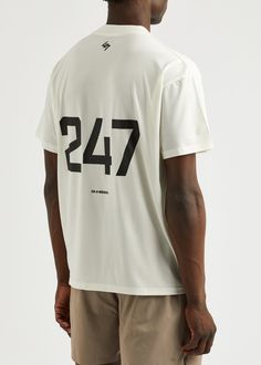 Find REPRESENT 247 Logo-print Stretch-jersey T-shirt on Editorialist. Info & Care Represent stretch-jersey T-shirt Ribbed crew-neck, dropped shoulders, logo print at front, printed back Slips on 82% polyester, 11% Lyocell, 7% elastane Machine wash; Size & Fit Length shoulder to hem: 28.5 inches/ 72.5cm Midweight Loose, boxy fit Model is 6'1'/ 185cm, chest size 38 inches and wears a size medium Transitional Dressing, Designer Streetwear, Newborn Essentials, Trainer Boots, White Flats, Short Shirts, Chest Size, Oversized Tshirt, Logo Print