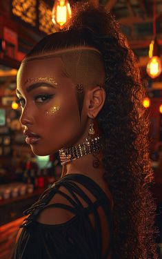 Shaved Sides with Ponytail for Black Women: 27 Stylish and Bold Ideas for Your Next Look | LooksNiceOnMe Shaved Sides With Ponytail, Curly Ponytail Weave, Ponytail For Black Women, Mohawk Ponytail, Short Black Natural Hairstyles, Morning Before School, Exotic Hair Color, Intricate Hairstyles, Stylish Ponytail