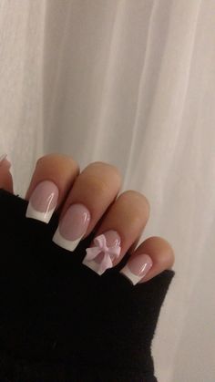 Ideje Za Nokte, French Nails With Gems, Esthetic Nails, Y2k Stuff, Square Acrylic Nails, Nail Trends, French Nails, How To Do Nails