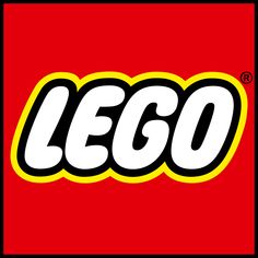 the lego logo is shown on a red and yellow square with white letters that read,'lego '