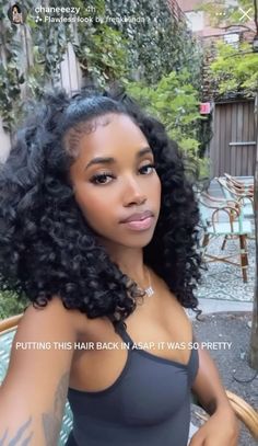 Bubble Waves Hair, Natural Hair Lace Front Wig, Cute Spring Hairstyles For Black Women, Cute Curly Wigs For Black Women, Curly Short Weaves For Black Women, Half Up Half Down Roller Set, Fun Hairstyles For Black Women, Natural Sew In Black Women, Curly Hair Baddie Outfit