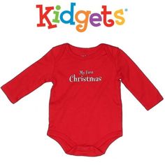 Perfect For Your Little One This Holiday Season Red Long Sleeves Onesies Button Snaps 100% Cotton Christmas Onesies, Christmas Onesie, My First Christmas, Long Sleeve Onesie, First Christmas, Red Christmas, Little One, Onesies