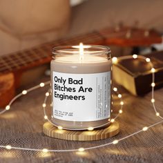 Engineer Gift Engineer funny Candle Engineering Gift Funny Engineering Gift Software Engineer Gift Only Bad Bitches are Engineers Candle Garmentiro candles are packed with immersive aromas and come in 5 flavors of scented goodness. They are designed with a modern neutral aesthetic that will bless any room they are placed in. It's a perfect gift. They are designed with a modern neutral aesthetic that will bless any room they are placed in. - Materials - 100% natural soy wax blend, 100% cotton wic Software Engineer Gifts, Funny Engineering, Funny Engineer, Engineering Humor, Funny Candle, Engineering Gifts, Cotton Blossom, Neutral Aesthetic, Funny Candles