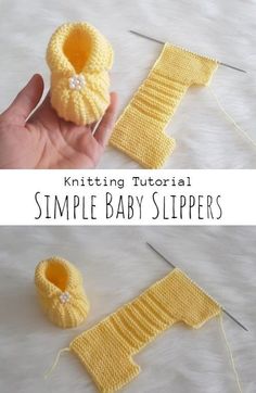 knitting instructions for simple baby slippers