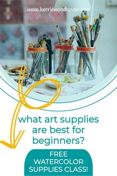 an advertisement for art supplies with the words, what art supplies are best for beginners?