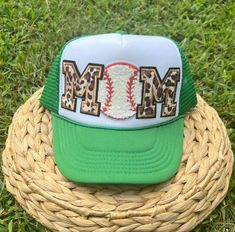 Customized Mama Trucker Hat, perfect for everyday wear! Can dress up or down! Great for beach, pool, lake days! Skipping hair wash day! Green Baseball Cap For Summer Sports Events, Fun Green Sports Hats, Green Sporty Trucker Hat For Summer, Beach Baseball Cap For Baseball Season, Green Trucker Hat For Baseball Season, Sporty Green Trucker Hat For Baseball Season, Green Trucker Hat With Letter Print For The Beach, Green Letter Print Trucker Hat For The Beach, Green Letter Print Trucker Hat For Beach