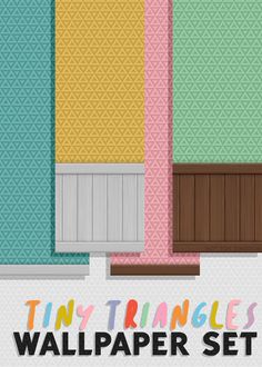 the tiny triangles wallpaper set