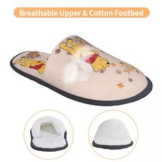 Custom Winnie Pooh Bear Manga House Slippers Women Cozy Memory Foam Slip On Hotel Slipper Shoes Manga House, Slippers Women, Pooh Bear, Slipper Shoes, House Slippers, Womens Slippers, Winnie The Pooh, Memory Foam, Slippers