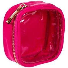 Dimensions: 2.25" x 5" x 5" Material: Fabric, Plastic & Metal Color: Hot Pink, Gold & Clear Quantity: 1 Carry your items in style with a Clear Front Square Pouch. It features a fashionably clear window on the front that allows you to see what contents are inside. The bag has a shiny zipper across the top that complements its glossy exterior. Add to your going-out outfit with this stylish pouch that's perfect for holding small items like makeup and accessories! Pink Rectangular Pouch For Storage, Compact Pink Pouch For Personal Use, Pink Zipper Pouch Case, Pink Pouch With Cell Phone Pocket, Pink Pouch With Cell Phone Pocket For Personal Use, Rectangular Pink Pouch For Organization, Compact Pink Zipper Pouch Bag, Rectangular School Coin Purse With Zipper, Rectangular Pink Coin Purse For Personal Use