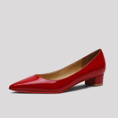 Red Block Heels With Stacked Low Heel, Red Kitten Heels With Sculpted Heel, Red Low Heel Kitten Heels With Sculpted Heel, Red Low Kitten Heels With Sculpted Heel, Red Sole Low Heel Heels, Red Sole Low Heels, Office Low Heel Shoes With Red Sole, Red Low Heel Heels For Work, Red Low Heel Heels For Workwear