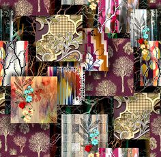 an abstract background with many different designs