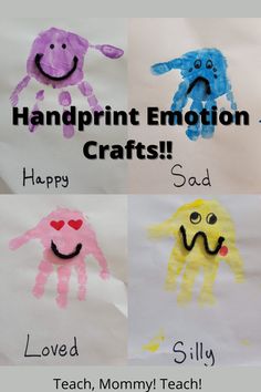 handprint emotion crafts for kids