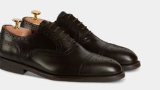 Men’s brown leather Oxford shoes | Velasca Timeless Fitted Brown Oxfords, Formal Fitted Brown Oxfords, Luxury Brown Oxfords For Business Casual, Luxury Brown Dress Shoes For Work, Designer Dress Shoes With Brogue Detailing For Office, Luxury Brown Dress Shoes For Workwear, Timeless Brown Oxfords For Business Casual, Designer Brogue Dress Shoes For Office, Elegant Fitted Leather Shoes For Business Casual