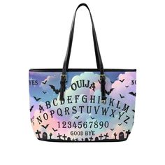 🔮✨ Unleash your witchy style with our brand-new leather tote bag! 🧙‍♀️ Crafted from high-grade PU leather, this enchanting tote is as durable as it is stylish. Say goodbye to wrinkles and hello to a flawless accessory that will keep up with your magical adventures! ✨🌙 With its spacious main compartment, this bewitching bag has plenty of room for all your essentials. From your trusty spellbook to your favorite cosmetics and even your stylish sunglasses, everything will find its place in this r Witchy Purse, Witchy Bag, Witch Bag, Moon Purse, Goth Purse, Gothic Purse, Witchy Style, Gothic Bag, Moon Bag