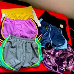 6 Pairs Of Nikey Running Shorts. All In Great Condition. Two Of Them Brand New With Tags Still. Size Small Offers Always Welcome! B1 Nike Multicolor Sports Bottoms, Nike Multicolor Casual Bottoms, Nike Casual Multicolor Bottoms, Casual Multicolor Nike Bottoms, Running Short, Nike Running Shorts, Shorts Nike, Shorts Athletic, Nike Running