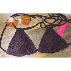 Great Style , Soft Fabric, No Lining! , Can Be Adjusted By Ties Crochet Swimsuit Top, Target Bathing Suits, Cute Bikinis, Color Purple, Soft Fabric, Purple, Fabric, Color