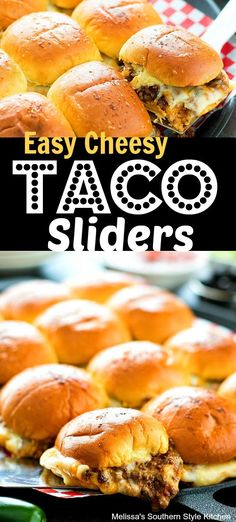 easy cheesy taco sliders are the perfect appetizer for any party