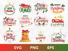 merry christmas svg and png files