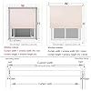 an image of two windows with blind shades on them and the measurements for each window