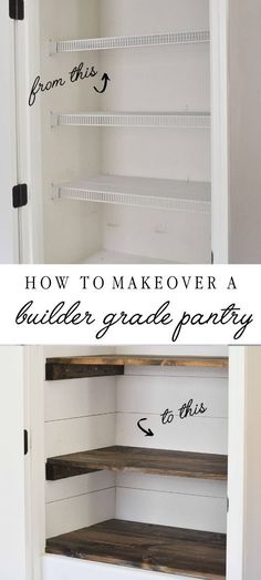 how to makeover a builder grade pantry