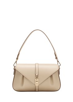 "Find STUART WEITZMAN Milan Envelope Flap Leather Shoulder Bag on Editorialist. Stuart Weitzman \"Milan\" shoulder bag in leather Detachable shoulder strap Envelope flap top with turnlock closure Approx. 3.7\"H x 6.7\"W x 4.3\"D Professional cleaning recommended Made in Italy" Beige Baguette Shoulder Bag For Formal Occasions, Formal Beige Baguette Shoulder Bag, Beige Baguette Bag For Formal Occasions, Elegant Beige Baguette Shoulder Bag, Cream Textured Leather Shoulder Bag For Evening, Designer Beige Baguette Shoulder Bag, Luxury Beige Leather Baguette Bag, Timeless Beige Clutch Shoulder Bag, Elegant Cream Leather Baguette Bag