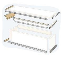 three different types of drawers are shown in this image