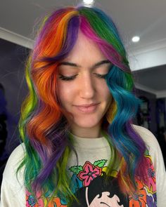 #ArcticFoxHairColor #hair #hairstyles #hairtrends #colorfulhair #veganbeauty #crueltyfreebeauty #pinkhair #yellowhair #greenhair #redhair #bluehair #purplehair #rainbowhair #colorfulhair #splitdye #AFAquamarine #AFPhantomGreen #AFIrisGreen #AFCosmicSunshine #AFPurpleAF #AFVirginPink #AFSunsetOrange #AFBlueJeanBaby #AFElectricParadise #AFSpaceCowgirl #AFVioletDream Curly Rainbow Hair, Dreamy Hair, Arctic Fox Hair Color, Space Cowgirl, Dye Colors, Permanent Hair Dye, Colorful Hair, Yellow Hair, Arctic Fox