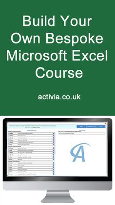 a computer screen with the words build your own bespoke microsoft excel course on it