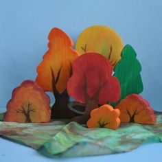 an image of trees made out of felt