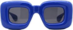 Modern Blue Rectangular Sunglasses, Fun Blue Sunglasses For Parties, Fun Blue Sunglasses For Party, Blue Retro Plastic Sunglasses, Retro Blue Square Frame Sunglasses, Retro Blue Plastic Sunglasses, Modern Blue Party Sunglasses, Modern Blue Plastic Sunglasses, Retro Blue Sunglasses For Party