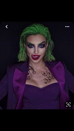 Joker Halloween Makeup, Joker Halloween Costume, Joker Halloween, Joker Makeup, Joker Costume, Creepy Halloween Makeup, Cute Halloween Makeup, Halloween Makeup Inspiration