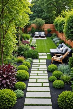 a very nice looking garden with lots of plants