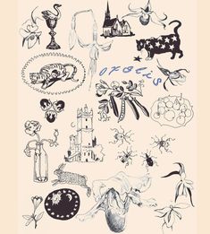 an image of various tattoos on a white background