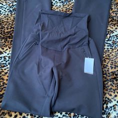 These Are Brand New Maternity Dress Pants. They Have Fake Zipper Pockets On Each Side And Are A Thick Stretchy Material.