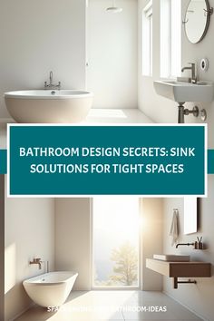 Compact sink and fixture design in a small bathroom space