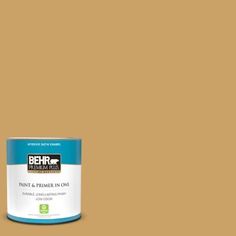 the behr ultra paint is shown in an open, brown tin with no lid