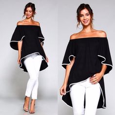 Off Shoulder Top 95% Rayon 5% Spandex Price Firm Versatile Black Blouse For Day Out, Chic Black Stretch Tops, Versatile Black Blouse For Spring, Off Shoulder Top, Off Shoulder Tops, Cute Tops, Tunics, Shoulder Top, Black Color