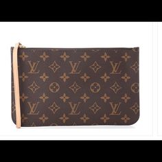 Brand New! I Bought A Neverfull But Never Used The Pouch. Brown Monogram Canvas Clutch For Everyday Use, Designer Monogram Canvas Pouch, Brown Monogram Canvas Clutch, Luxury Brown Monogram Canvas Clutch, Designer Brown Monogram Canvas Pouch, What’s In My Neverfull, Louis Vuitton Clutch Bag, Lv Pochette, Louis Vuitton Clutch