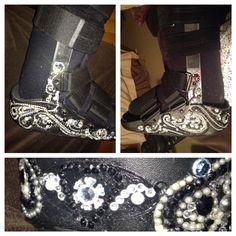 Bling!! glitz and glam walking boot cast.. Gots a wedding to go to! Crutches Padding Diy, Walking Boot Cast, Air Cast Boot, Ankle Cast, Walking Cast, Cast Decoration, Boot Decor, Medical Boot, Crutch Pad