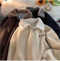 Your Shopping Cart – Nada Outfit Land Brown Winter Top With Corduroy Collar, Winter Long Sleeve Tops With Corduroy Collar, Mens Fall Outfits, Polo Hoodie, Mens Wool Coats, Sweater Streetwear, Fall Outfits Men, Winter Outfits Men, Chic Sweaters