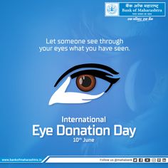 an advertisement for the international eye donation day