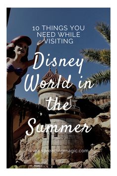 the disney world in the summer with text overlay