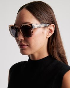 With an oversized shape that's always in style, our Addison Polarized Acetate Sunglasses are sure to be your new favorite accessory. They’re lightweight for all-day comfort, and because they’re polarized, they’ll protect your eyes from glare. Bonus: The acetate frames are a plant-based alternative to conventional plastics made from petroleum, so you can feel good about wearing them too.  | Quince | Women's Addison Polarized Acetate Sunglasses in Tan Tortoise with Grey Lens, Cellulose Acetate Casual Acetate Sunglasses For Everyday, Everyday Acetate Sunglasses With Square Frame, Trendy Everyday Acetate Sunglasses, Tortoiseshell Sunglasses With Gradient Lenses For Everyday, Everyday Tortoiseshell Sunglasses With Tinted Lenses, Trendy Tortoiseshell Sunglasses With Glass Lenses, Everyday Tortoiseshell Sunglasses With Gradient Lenses, Trendy Tortoiseshell Sunglasses For Everyday, Modern Tortoiseshell Sunglasses For Everyday