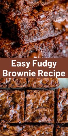 easy fudge brownie recipe with chocolate chunks