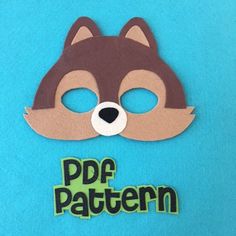 a paper animal mask with the word pdf pattern on it's face and eyes