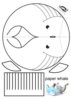 the paper whale is cut out and ready to be used