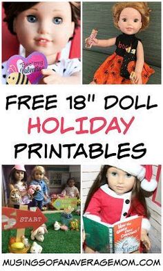 Diy Baby Doll Accessories, American Girl Halloween, My Life Dolls, Print Crafts