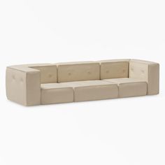 Configure your hangout space your way with our modular Piped Cushy Sofa Set. Featuring a sleek profile, piped edges and square cushions, it's a timeless and cozy take on lounge seating. With a sturdy frame and plush foam, it's strong, long-lasting and oh-so-comfy whichever way you arrange (and rearrange) it! Crafted from a plywood frame with foam and fabric. Frame and panel construction provides exceptional structural integrity. Elevate your modular sectional with our Cushy Base for a sturdier f Hangout Space, Kids Couch, Pb Teen, Fabric Frame, Plywood Frame, Corner Chair, Modular Furniture, Lounge Seating, Modular Sectional