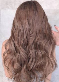 7.1 Hair Color, Ash Pink Brown Hair, Korean Hair Colour, Dark Blonde Hairstyles, Honey Tea Brown Hair Color, Milk Tea Balayage, No Bleach Hair Color, Photo Pinterest, Beige Hair