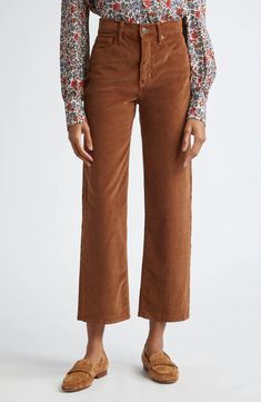 Veronica Beard Crosbie High Waist Wide Straight Leg Corduroy Pants | Nordstrom Corduroy Pants Outfit, Nordstrom Sale, Tiktok Style, Nordstrom Anniversary Sale, Black Turtleneck, Veronica Beard, Palazzo Pants, Corduroy Pants, Pants Outfit